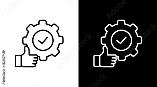 Reliability White Icon Set Design