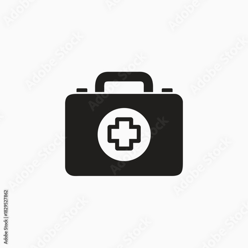 Free Download medical kit icon silhoutte vector template - GFXLoad