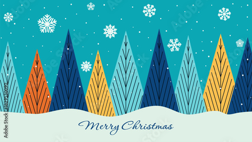 abstract coniferous forest