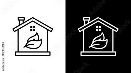 Sustainable Architecture White Icon Set Design