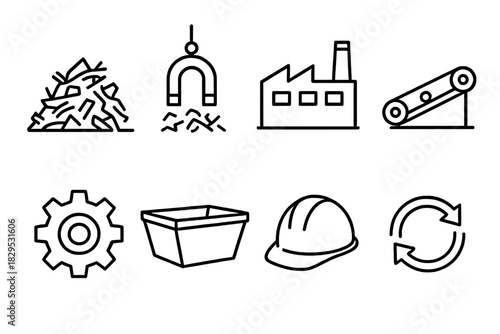 Environment – Metal Recycling Icons
