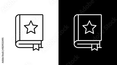 Bookmark White Icon Set Design