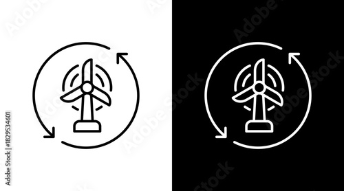 Renewable Resource White Icon Set Design