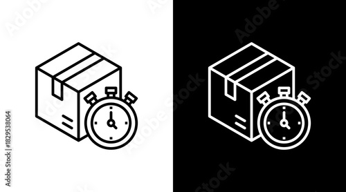 Stock Countdown White Icon Set Design