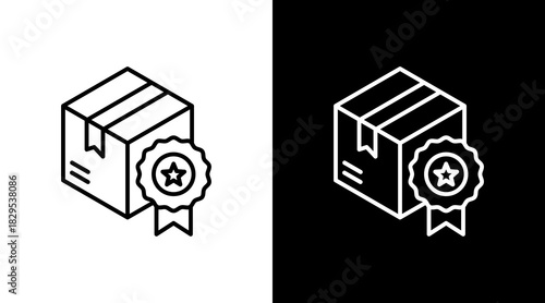 Best Seller Badge White Icon Set Design