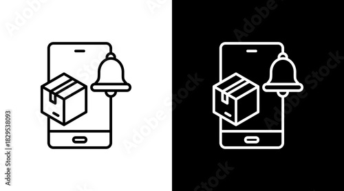 Demand Notification White Icon Set Design