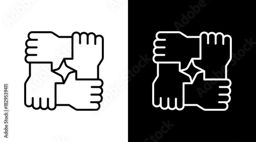 Solidarity White Icon Set Design