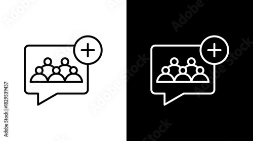 Follower White Icon Set Design