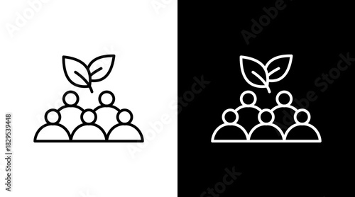 Volunteer White Icon Set Design
