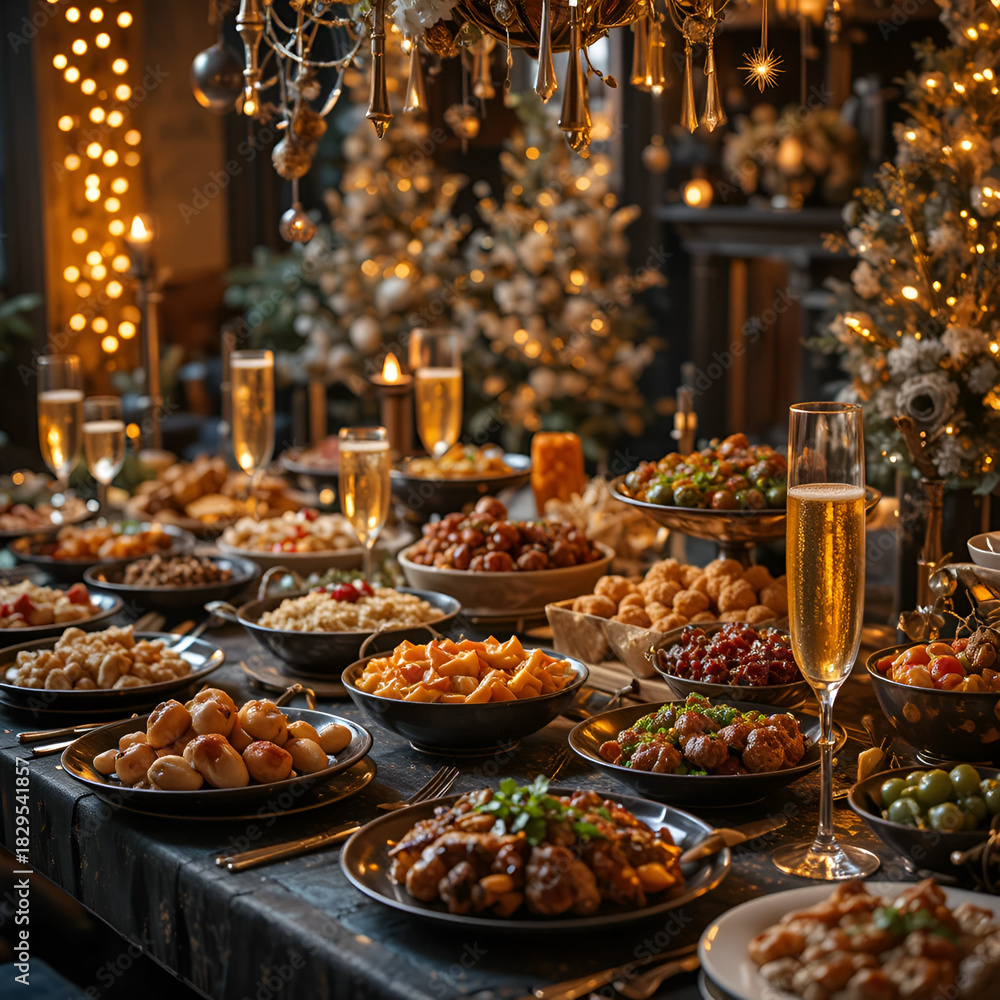 Fototapeta premium traditional new year dinner