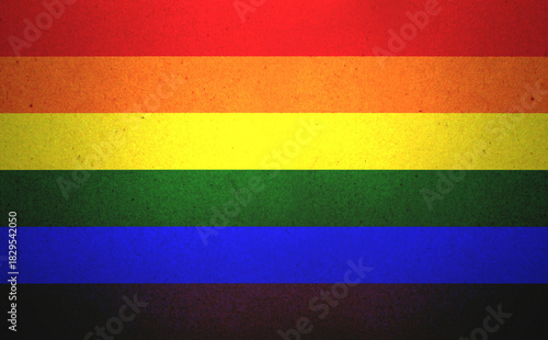 Rainbow flag on a paper