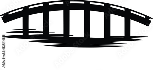 A concrete railway bridge spans over a blue river while a modern highway structure reaches toward the city sky as a marvel of transportation architecture and landscape construction