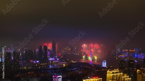 Wallpaper Mural Wuhan city landmark skyline scenery Torontodigital.ca