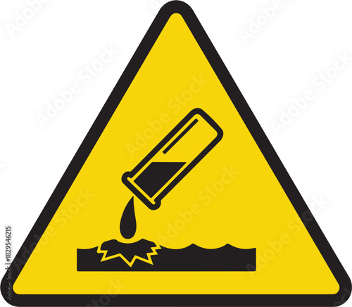 Beware Chemical Spill Symbol Sign ,Vector Illustration, Isolate On White Background Label 