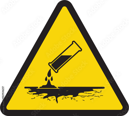 Beware Chemical Spill Symbol Sign ,Vector Illustration, Isolate On White Background Label 