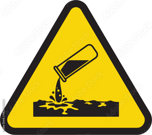 Beware Chemical Spill Symbol Sign ,Vector Illustration, Isolate On White Background Label 