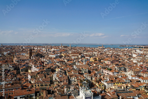 aerial view of the city of venice