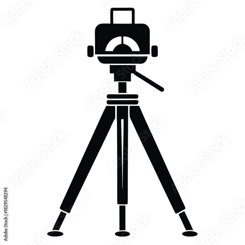 An abstract survey instrument stands firmly on its tripod, ready for precise measurement