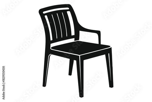 Simple black chair provides a comfortable and modern seating solution for any space