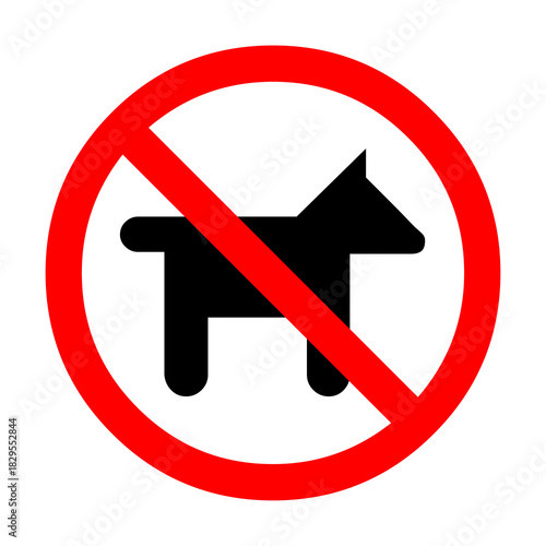 No dogs sign	illustration
