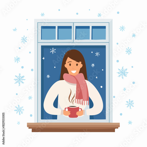 Icône minimaliste représentant moment cosy au chaud