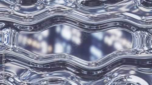 Silver Chrome Metal Backdrop with Reflective Surface