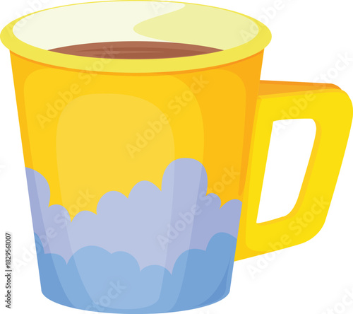 tea with mug icon isolated on white background,