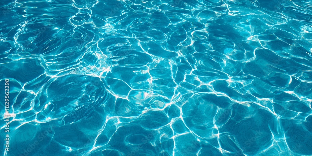 Obraz premium Blue pool water with white ripples