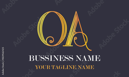 OA O oa initial logo | initial based abstract modern minimal creative logo, vector template image. luxury logotype logo, real estate homie logo. typography logo. initials logo