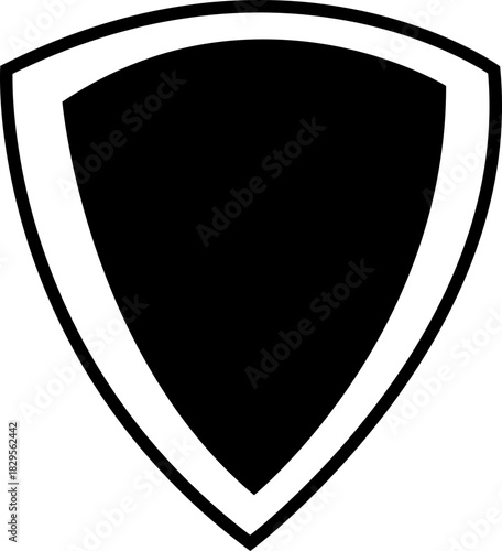 Shield icons Protect shield vector, Shield vector icons,. Protection icon vector. Security vector icon, Diverse shield shapes collection black graphic design elements emblem crest, isolated on transpa