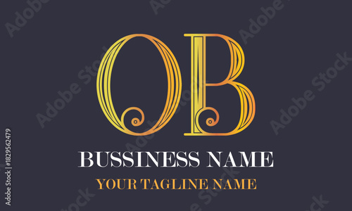 OB O ob initial logo | initial based abstract modern minimal creative logo, vector template image. luxury logotype logo, real estate homie logo. typography logo. initials logo