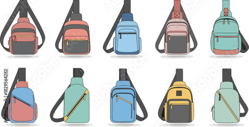 Colorful Backpack Collection with Multiple Styles and Colors for Travel and School