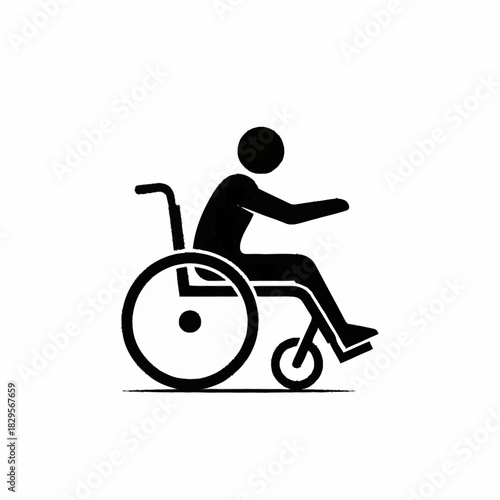 Person in Wheelchair Symbolizing Mobility and Accessibility for Disabled Individuals.
