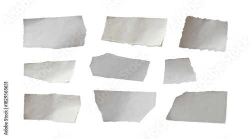 Wallpaper Mural Torn Pieces of White Paper with Rough Edges Torontodigital.ca