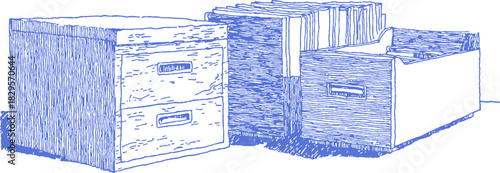 A blue box with a white label on it. The box is labeled with the word "file". vector illustration