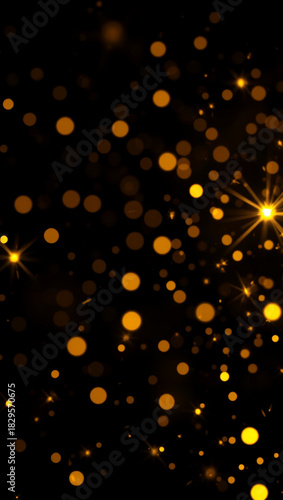 Shiny golden glitter new year background. Golden bokeh lights background