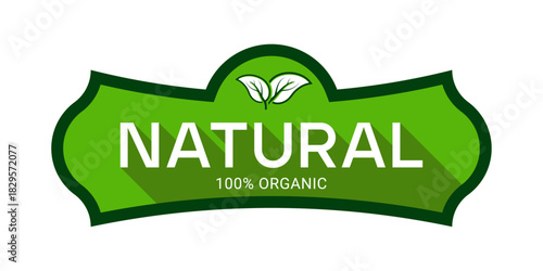 Natural 100% Organic Label Design