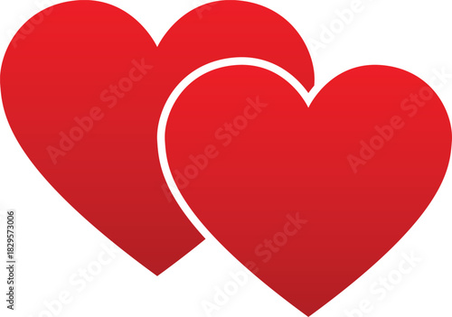 Heart shape design for love symbols, Set simple drawings heart symbols, valentines day related designs and frames, Red heart formed by Available in vector EPS format. editable vector file format.