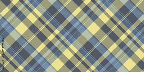 Versatile plaid pattern in blue and yellow hues, evokes a classic yet modern feel. Great for backgrounds, textiles, or adding a touch of timeless elegance to any design.