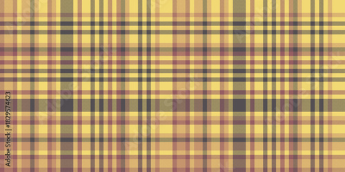Warm, textured plaid pattern in gold, brown, and gray hues.  Ideal for backgrounds, textiles, or adding a cozy, traditional feel to designs. Seamless design.