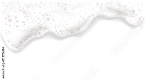 Tableau sur toile Bubble-formed white soap with soft texture  , transparent background