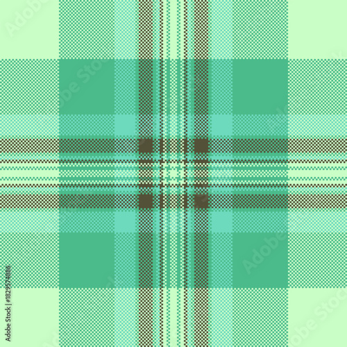 Adorable textile texture vector, collection seamless plaid background. Quality check tartan fabric pattern in light and mint colors.