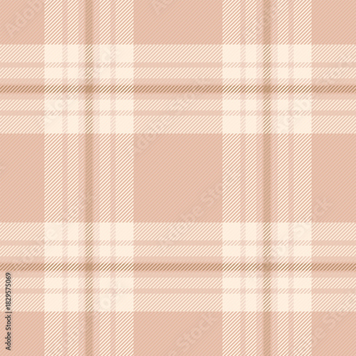 Tone background textile plaid, pillow fabric pattern check. Motif tartan texture vector seamless in light and old lace colors.