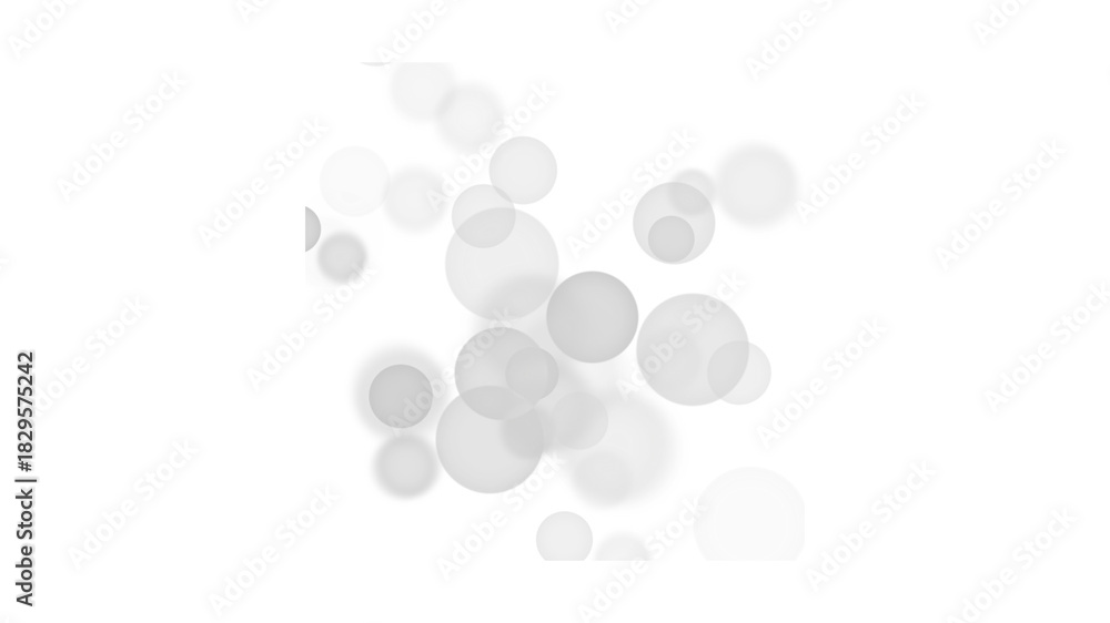 Fototapeta premium Abstract background with grey circles bokeh in a line , transparent background