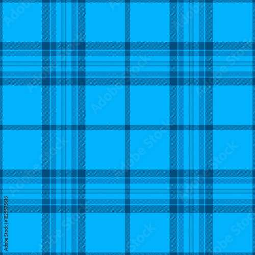 Fibrous fabric texture plaid, luxury seamless vector background. Self tartan check pattern textile in cyan and bright colors.