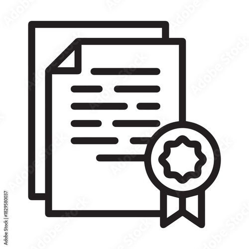 Legal document icon in vector illustration