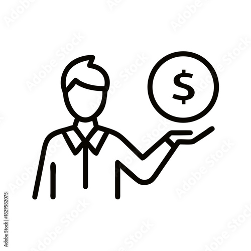 Business Deal and Money Transaction, Two People Exchanging Dollar Currency