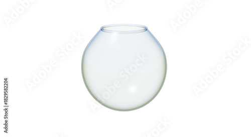 Foto A glass sphere shaped container on background
