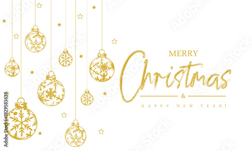 Merry Christmas and Happy New Year vector,background,banner,template, greeting card