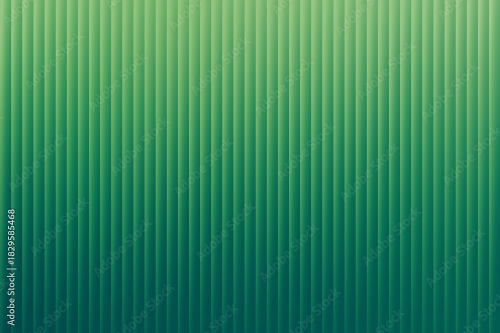 Fototapeta premium Lush Green Vertical Ribbed Gradient Abstract Background, Modern Digital Art